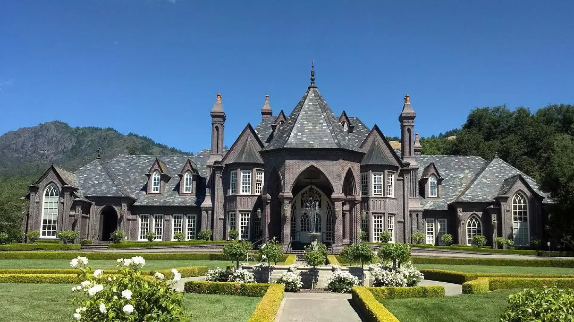 Ledson Winery's tasting room looks like a European castle.