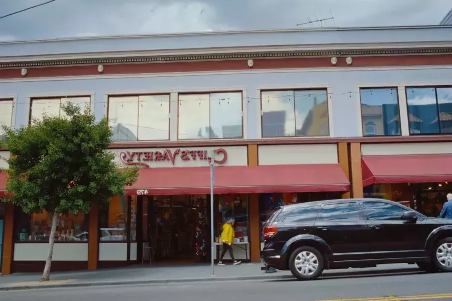 The exterior of Cliff's Variety in the Castro